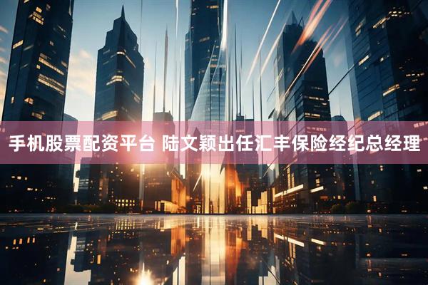 手机股票配资平台 陆文颖出任汇丰保险经纪总经理