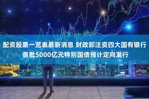 配资股票一览表最新消息 财政部注资四大国有银行 首批5000亿元特别国债预计定向发行