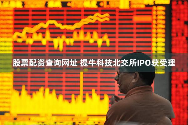 股票配资查询网址 提牛科技北交所IPO获受理